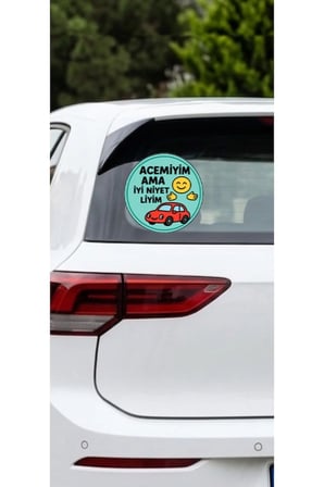 Koç stüdyo acemi sürücü 15x15 cm Oto Sticker