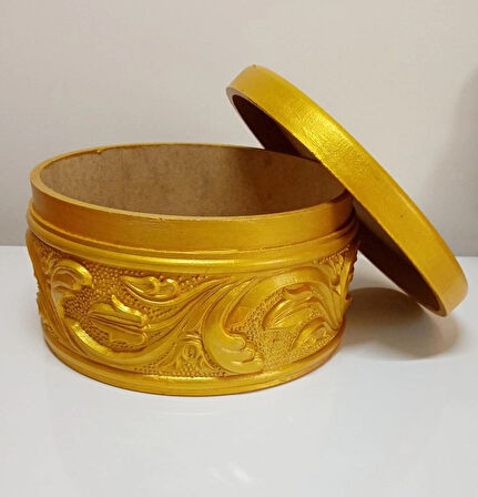 Ev Hediyesi Ofis Hediyesi Arkadaşa Doğum Günü Hediyesi Kabartmalı Ahşap Çok Amaçlı Saklama Kutusu-2