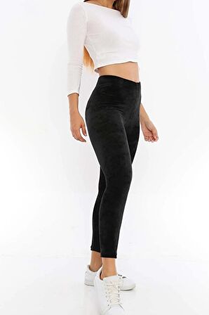 Kadın Toparlayıcı Fransız Kadife Tayt