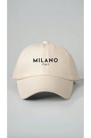 Milano İtaly Baskılı Spor Şapka Unisex 56-60 cm ölçülere kadar ayarlanabilir çırtlı