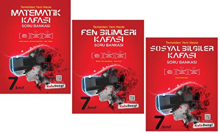 Kafadengi 7. Sınıf Matematik + Fen + Sosyal Kafası Soru Seti 3 Kitap 2023