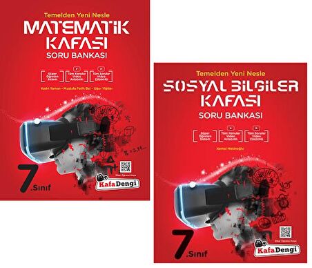 Kafadengi 7. Sınıf Matematik + Sosyal Bilgiler Kafası Soru Seti 2 Kitap 2023