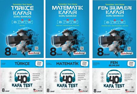 Kafadengi 8. Sınıf Lgs Matematik Türkçe Fen Kafa Soru + Test Seti 6 Kitap 2023