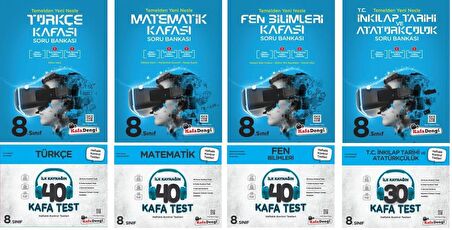 Kafadengi 8. Sınıf Lgs Kafa Soru + Test Seti 8 Kitap 2023
