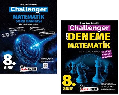 Kafadengi 8. Sınıf Lgs Matematik Challenger Soru + Deneme Seti 2 Kitap 2023