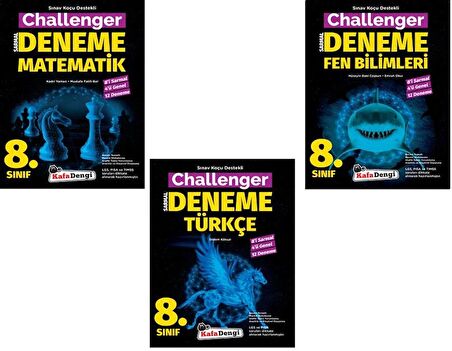 Kafadengi 8. Sınıf Matematik Türkçe Fen Challenger Denemesi Seti 2023