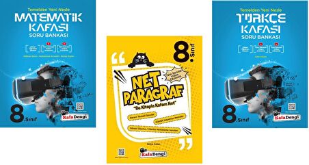 Kafadengi 8. Sınıf Lgs Matematik + Türkçe + Paragraf Kafası Soru Seti 3 Kitap 2023