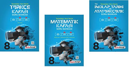 Kafadengi 8. Sınıf Lgs Matematik + Türkçe + İnkılap Kafası Soru Seti 3 Kitap 2023