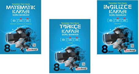 Kafadengi 8. Sınıf Lgs Matematik + Türkçe + İngilizce Kafası Soru Seti 3 Kitap 2023