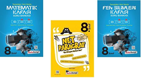 Kafadengi 8. Sınıf Lgs Matematik + Fen + Paragraf Kafası Soru Seti 3 Kitap 2023