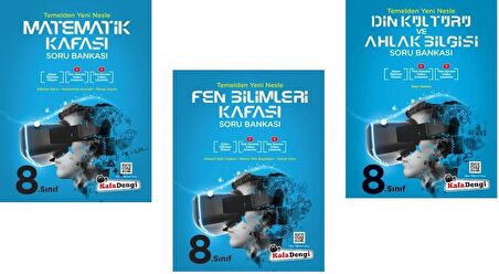 Kafadengi 8. Sınıf Lgs Matematik + Fen + Din Kafası Soru Seti 3 Kitap 2023
