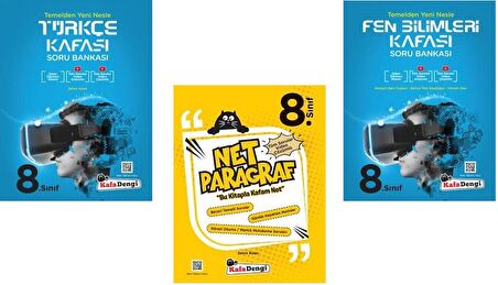 Kafadengi 8. Sınıf Lgs Fen + Türkçe + Paragraf Kafası Soru Seti 3 Kitap 2023