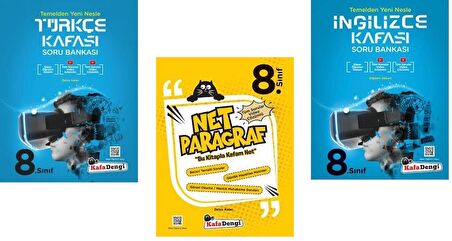 Kafadengi 8. Sınıf Lgs Türkçe + Paragraf + İngilizce Kafası Soru Seti 3 Kitap 2023