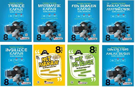 Kafadengi 8. Sınıf Lgs Kafası Soru Bankası + Net Dil Bilgisi + Paragraf Seti 8 Kitap 2023