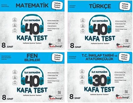 Kafadengi 8. Sınıf Lgs Matematik + Türkçe +Fen + İnkılap Kafa Test Seti 4 Kitap 2023