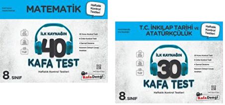 Kafadengi 8. Sınıf Lgs Matematik + İnkılap Tarihi Kafa Test Seti 2 Kitap 2023
