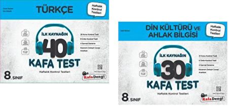 Kafadengi 8. Sınıf Lgs Türkçe + Din Kültürü Kafa Test Seti 2 Kitap 2023