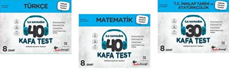 Kafadengi 8. Sınıf Lgs Matematik + Türkçe + İnkılap Kafa Test Seti 3 Kitap 2023