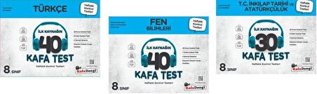 Kafadengi 8. Sınıf Lgs Fen + Türkçe + İnkılap Kafa Test Seti 3 Kitap 2023