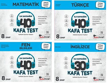 Kafadengi 8. Sınıf Lgs Matematik + Türkçe + Fen + İngilizce Kafa Test Seti 4 Kitap 2023