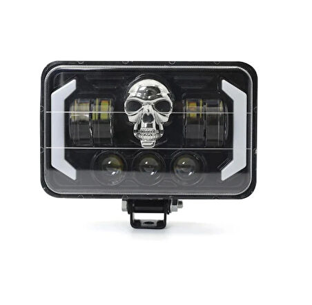 5'' RGB Kuru Kafa Angel Skull Off Road Led Lambası Jeep Wrangler & Cherokee & Ln106 Uyumlu Far