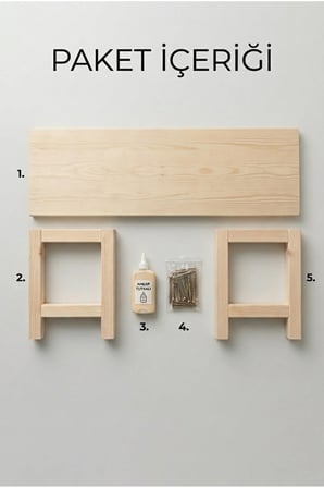 Milena Bench Naturel Bank 30x100 Ham Ladin Ağacı