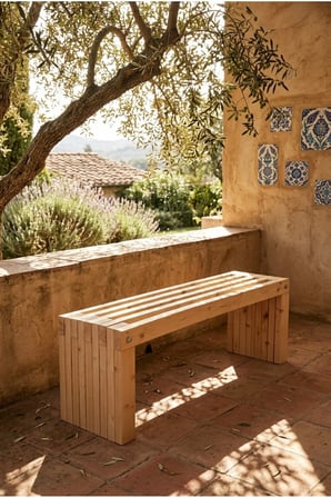 Dora Bench Naturel Bank 32 x 100 Ham Ladin Ağacı