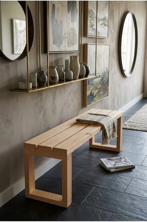 Julie Bench Naturel Bank 30x100 Ham Ladin Ağacı