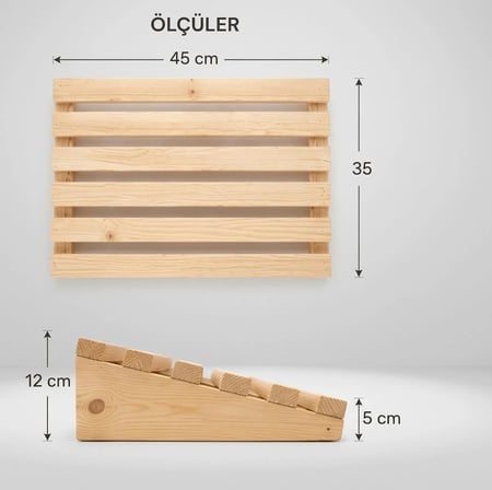 Rossmann Masa Altı Ayak Desteği (45x35) Ham Ladin Ağacı