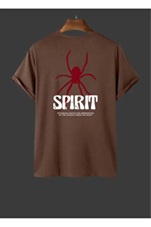 malkoçbey spırınt baskılı overisze unisex basic t-şhirt