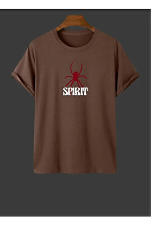 malkoçbey spırınt baskılı overisze unisex basic t-şhirt