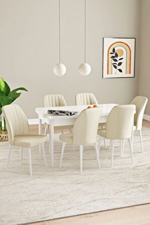 Calvin Siyah Mermer Desen 80x132 MDF Açılabilir Mutfak Masası Takımı 4 Sandalye, 1 Bench