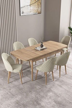 Elis Siyah Mermer Desen 80x132 Açılabilir Yemek Odası Takımı 4 Sandalye, 1 Bench