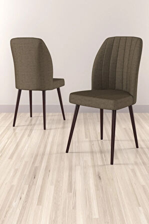 Floryn MDF Barok Desen Açılabilir 80x132 Cm 4 Sandalyeli Mutfak Masası Takımı