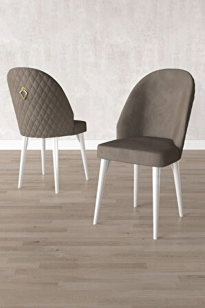 Jusie Beyaz Mermer Desen 80x132 Açılabilir Yemek Odası Takımı 4  Sandalye