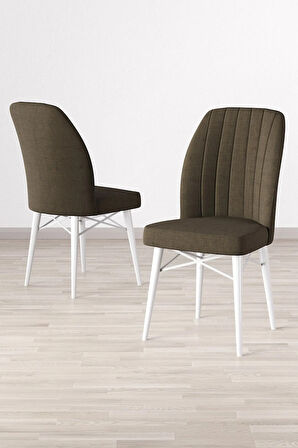 Vien Beyaz Mermer Desen 80 X 132 Açılabilir MDF Mutfak Masası 4  Sandalye