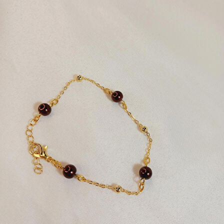 Crystal Atelier İnci Bileklik, İncili Bileklik, Altın Kaplama İnci Sıra Bileklik, Barok İnci Bileklik, Kadın İnci Bileklik, Zarif İnci Detay Bileklik, Altın Kaplama İnci Modeli Tasarım Bileklik, Zincir Bileklik