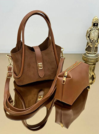  Kahverengi Çanta Süslü Çanta