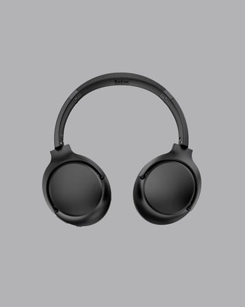 Siyah Kablosuz Bluetooth Kulaklık 300 mAh Hızlı Şarj Katlanabilir Pedli