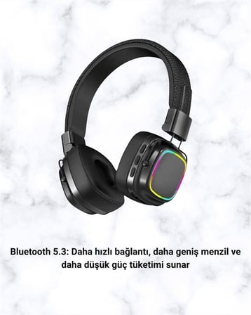 Yüksek Ses Kaliteli Kablosuz Kulak Üstü Kulaklık – BT 5.3