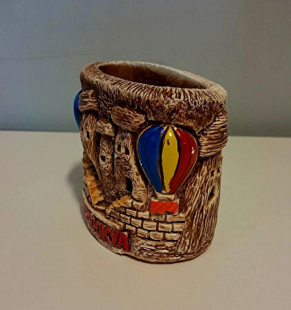 AthStore Kapadokya Peribacası Alçı Kalemlik Yassı