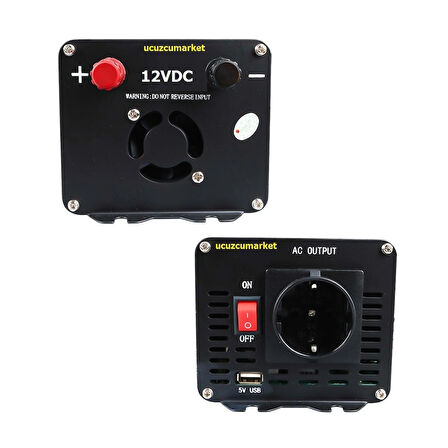 12 VOLT - 300 WATT MODIFIED SINUS WAVE GERÇEK DEĞER INVERTER (12V - 220V Çevirici)