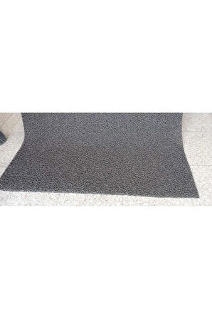 GRİ Kıvırcık Paspas Su Emici Kapı Önü Paspas Kaymaz Taban 14 mm kıvırcık yolluk