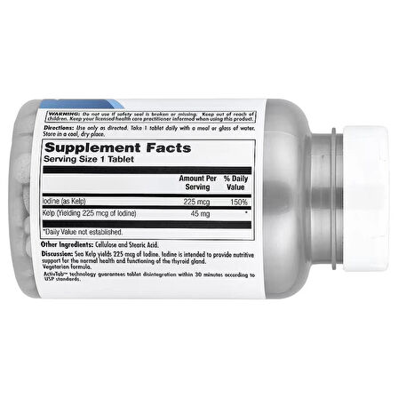 KAL Kelp Yosun iyot Iodine 250 Tablet
