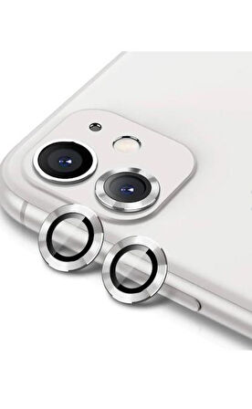 Iphone 13/13 Mini Uyumlu Kamera Koruyucu Lens Mercek Metal Çerçeveli 2li Set
