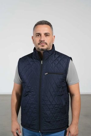 Baw Company Kapitone Şişme Yelek Lacivert Erkek 2XL İçi Polarlı
