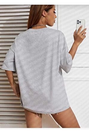 majestıc  baskılı oversize basic o yaka unisex t-şhirt