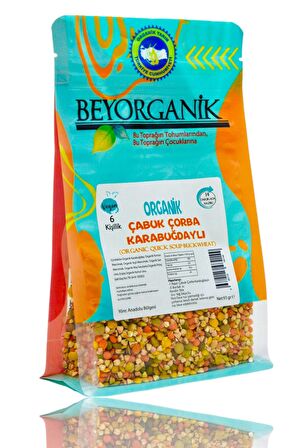 Organik Çabuk Çorba Karabuğdaylı 93gr 3'lü Paket 14 Dakikada Hazır