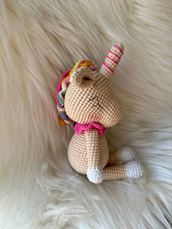 Unicorn oyun ve uyku arkadaşı amigurumi 