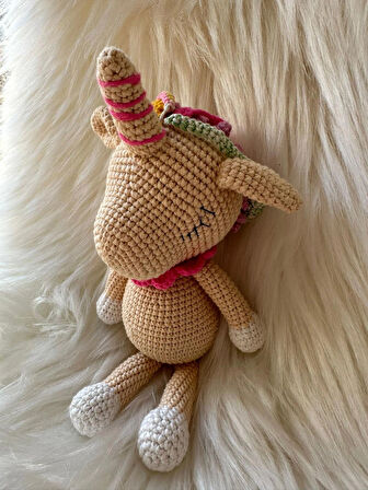 Unicorn oyun ve uyku arkadaşı amigurumi 